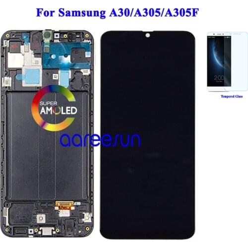 Super Amoled LCD Screen Original For Samsung A30 A305 LCD For Samsung A30 A305F Display LCD Screen Touch Digitizer Assembly