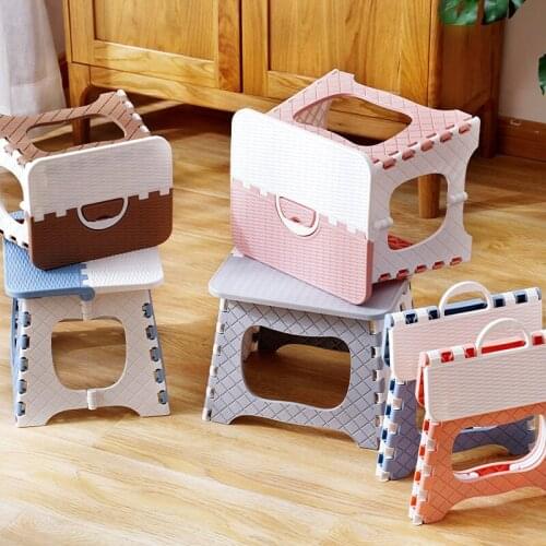 Plastic Folding Step Stool Home Train Outdoor Storage Foldable Outdoor Storage Foldable Kids Holding Stool Camping U2