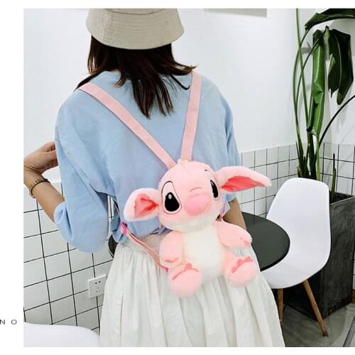 Pink Stitch Plush Backpack Cute Stitch Backpacks for Girls Bags Boys Soft Animal Stuffed Doll Christmas Gift Good Qality Cartoon
