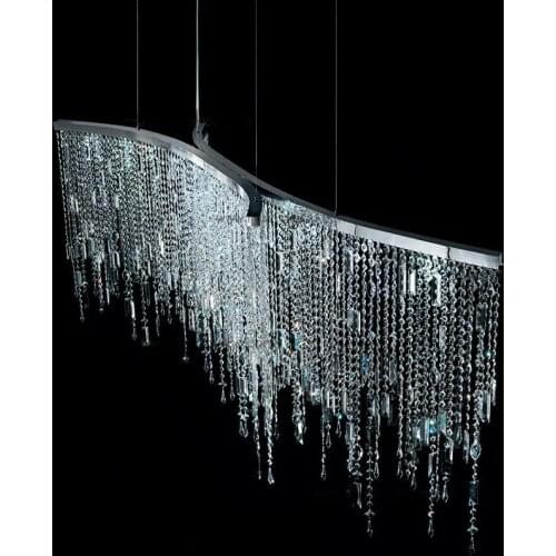 Postmodern luxury crystal chandelier living room dining room long bar porch aisle bedroom model room villa crystal lamp