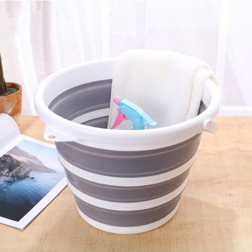 Durable Foldable Bucket Bathroom Folding Round Portable Car Wash Bucket Camping Folding Large Capacity Bucket Home Space Saving