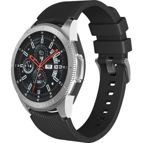 20mm/22mm watch band for Samsung Galaxy Watch 46mm/3 45mm-41mm/42mm/active 2 Silicone Bracelet Gear S3 Frontier/S2/sport Strap