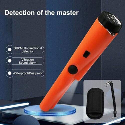 Handheld Metal Detector IP66 Waterproof High Precision Magnetic Metal Tester Audible Alarm Positioning Rod Treasure Hunting Tool