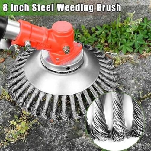 Steel Wire Grass Trimmer Head Rounded Edge Grass Eater Brush Cutter Garden Weed Dust Removal Tray Plate for Lawnmower