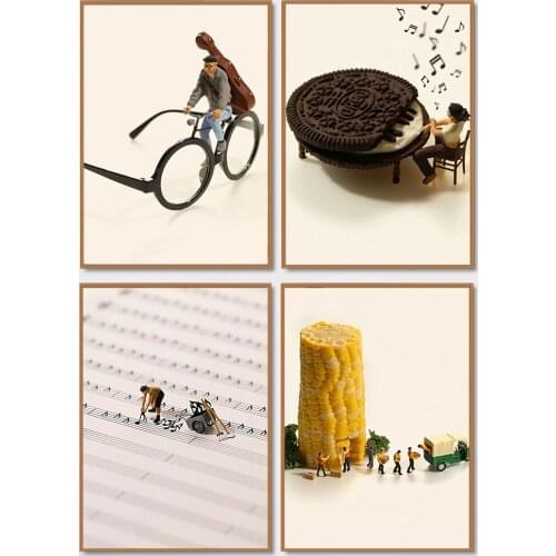 Nordic Modern Surreal Style Self adhesive wall stickers Poster Print Decor Wall Art Pictures for Living Room Home Decor