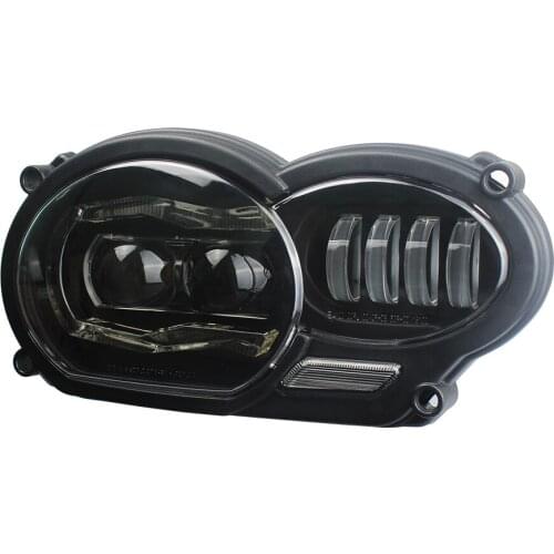 High/Low Beam LED Headlight with Angel Eye DRL Assembly Kit Replacement Headlight For BMW R1200 R1200GS 04-12