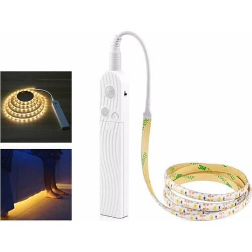 PIR 1M 2M 3M Motion Sensor LED Night light Bed Cabinet Stairs light LED Strip lamp Battery Powered For TV Backlight lighting