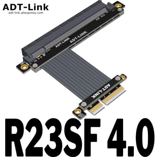 PCI-E 4.0 X4 To X16 PC Graphics Card Extension Cable 16x 4x 5-100cm Full Speed Stable ADTLINK