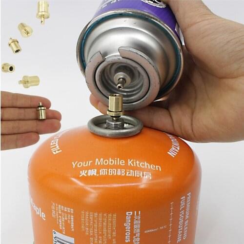 Outdoor Camping Stove Gas Cylinder Adapter Picnic Gas Refill Adapter Gas Burner Accessories Hiking Stove Inflate Butane Canister