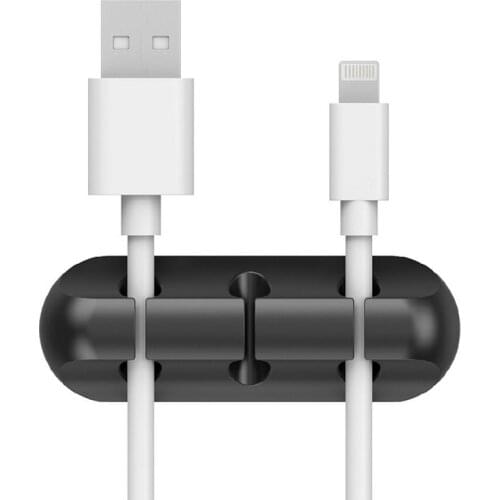 Top Cable Organizer Wire Winder Clip Holder Mouse Cord Protector Charger Wire Cord fixer Silicone Holder 3 slot Strip