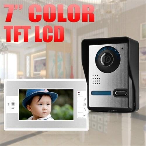 7" TFT LCD Color Visual Intercom Doorphone Video Door phone Doorbell System with IR Camera Night Vision