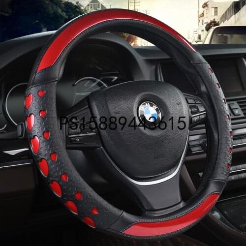 High Quality Universal Leather Steering Wheel Cover Suitable for 38cm15 Inch Is Round All Models Interior Accessories