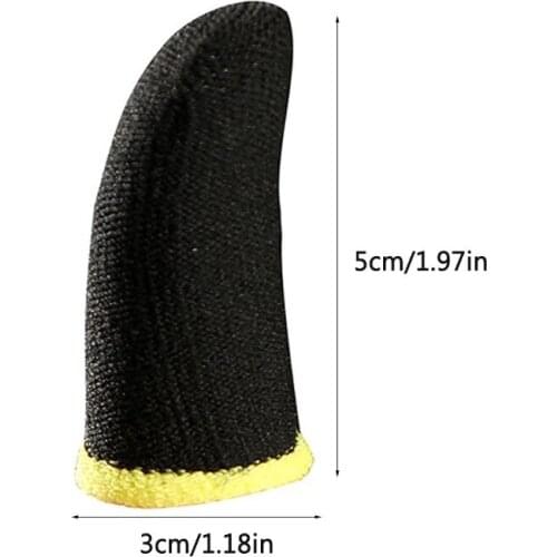 YYDS 1Pair Carbon Fiber Finger Sleeve Non-slip Breathable Finger Gaming Gloves for iphone/An-droid/iOS Mobile Phone/Tablet