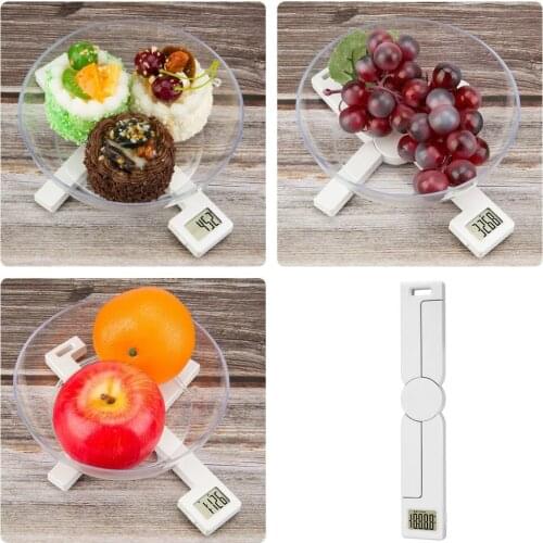 1pc Foldable Portable Food Scale Compact Folding Digital Kitchen Scale Highly Accurate With LCD Display Auto Power Off Features