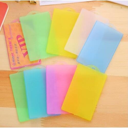 100PCS/LOT Matt Transparent PVC Bank Card Bag/ ID Card/ Invitation Card Bag 5 Color Available