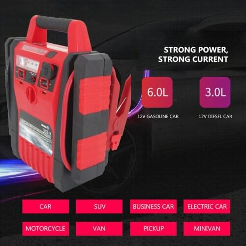 12V 1400A Multifunctional Car Power Bank Jump Starter Auto Emergency Booster With Pire Pressure Monitoring Lighting Function