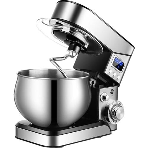 5.5L Chef Machine Dough Mixer Food Mixer Kneading Machine Home ELD Display High Power Multifunction Stainless Steel Bowl