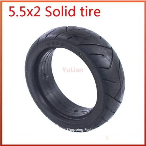 5.5x2 Solid Tires 5.5*2 Explosion Proof Tyre for Jackhot Carbon Fiber Scooter Fastwheel F0 Electric Scooter