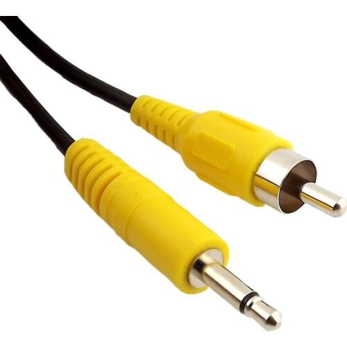 5x 3.5mm 1/8" Mono Male Plug to Single RCA Phono Male Audio Video Adapter Connector Cable Nickel Plated 5ft/1.5m