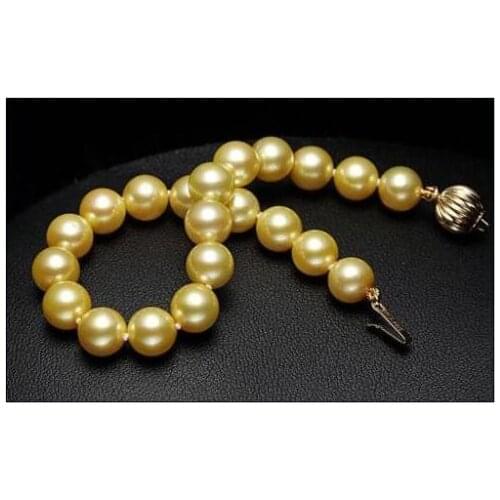 AAA+10-11MM NATURAL SOUTH SEA GENUINE GOLD PEARL BRACELET 7.5 -8 INCH>>> women jewerly Free shipping