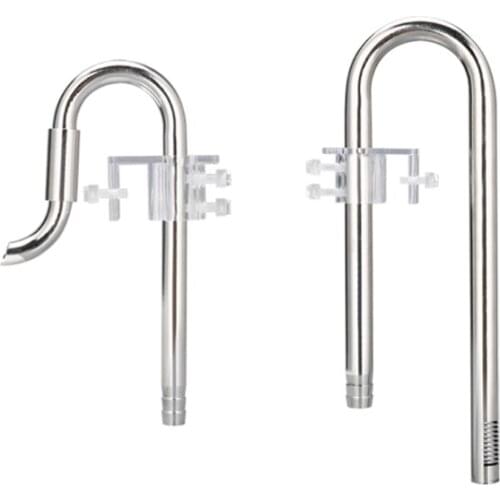 Aquarium Water Fish Tank Filter Inflow Outflow Lily Pipe Stainless Steel Tube