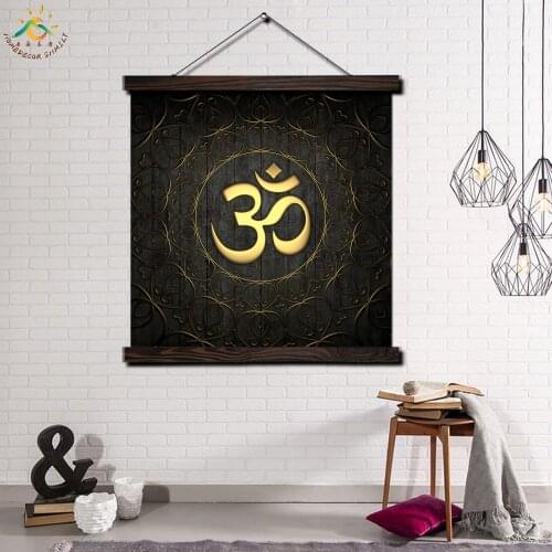 Arabic Font Tradition Modern Wall Art Print Pop Art Picture And Poster Solid Wood Hanging Scroll Canvas Painting Home Decoration