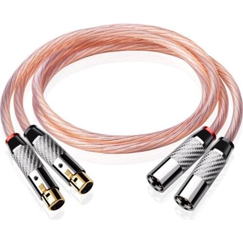 ATAUDIO Hifi Xlr Cable High Quality Copper and Silver-plated 2XLR Male to Female Audio Cable
