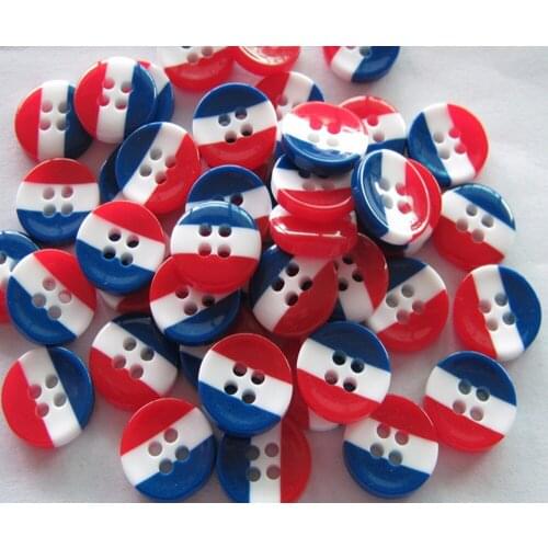 Free shipping shirt button Netherland flag button three color 4holes blouse button 100pcs