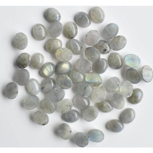 Fashion natural labradorite stone good quality Oval CABOCHON 8x10mm beads for jewelry making wholesale 50pcs/lot free shipping