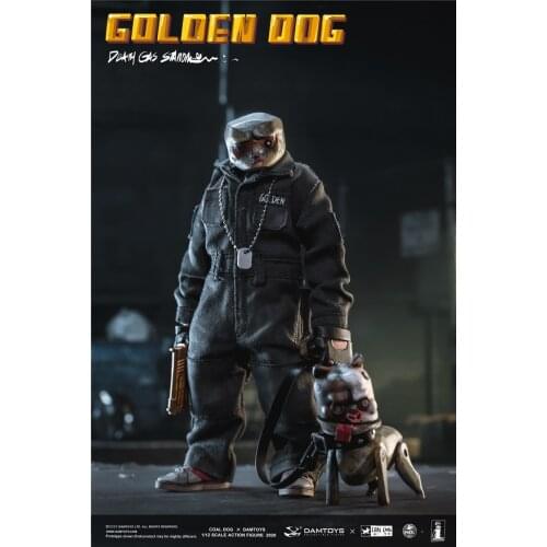 DAMTOYS x COALDOG 1/12 PES022 GOLDEN DOG Figuer Model 6'' Dog Head Male Doll In Stock