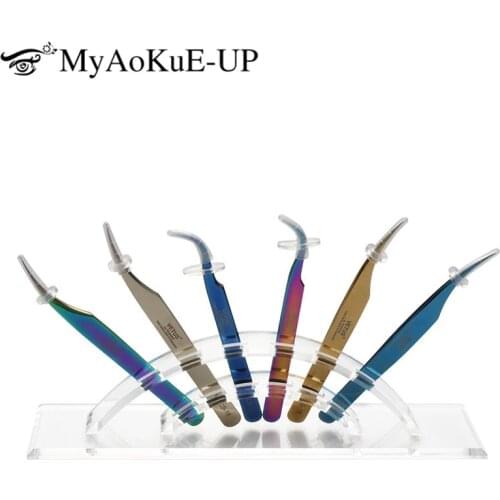 Tweezers Storage Holder For Eyelashes Extension Acrylic Tweezers Scissor Storage Rack Holder Stand Beauty Makeup Tool