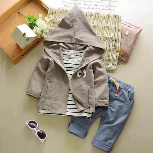 Childrens Suit Hooded Sweater Childrens Long Sleeve 1-4 Year Old Baby Suit New Hot Baby Cotton Suit