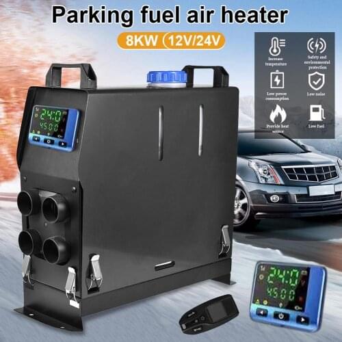 12V/24V 8KW Air Diesel Heater All-in-One Machine Single Hole LCD Monitor Heater Diesel Parking Warmer For Car Truck Bus Boats