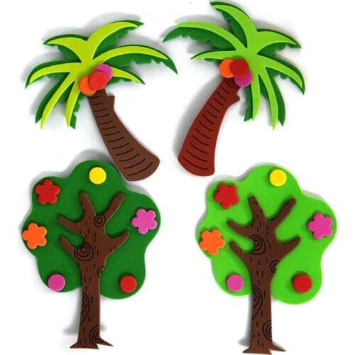 XICC Handmade Decorative DIY Photo Frame EVA Foam Wall Stickers Round Square Star Heart Leaf Grass Cartoon Photo Wall for Kids