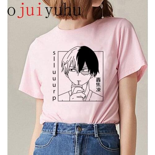 My Hero Academia Shirt Anime Print Fun Top Casual Harajuku T Shirt Cute Women T-shirt Unisex Japan Boku No Hero Cartoon Tshirt