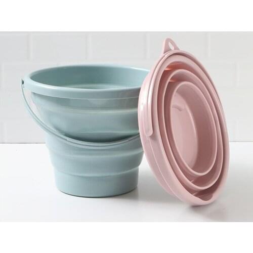 Blue collapsible basin camping plastic water bucket portable foot bath bucket folding bucket fishing Car Wash Bucket Outdoor