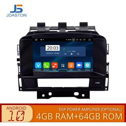 JDASTON Android 10 Car DVD Player For Buick Verano Vauxhall Opel Astra J WIFI Multimedia GPS Stereo 2Din Car Radio Audio 4G+64G