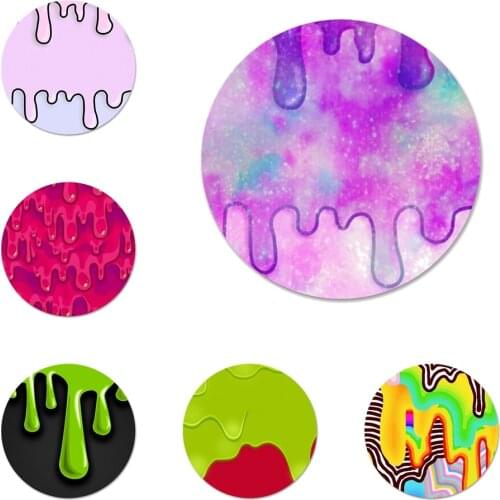 Dripping Colorful Paint Badge Brooch Pin Accessories For Clothes Backpack Decoration gift 58mm