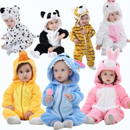 2021 Winter Baby Rompers Newborn Clothes Baby Girls Boys Romper Infant Clothing Flannel Jumpsuit Toddler Coat Babys Sets 0-2 Y