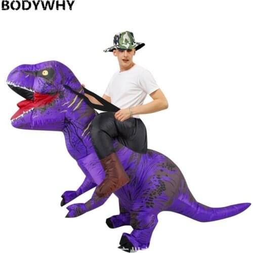 Cosplay Dinosaur Inflatable Clothing Hatted Dinosaur Adult Mounts Riding Tyrannosaurus Rex Halloween Costumes Cartoon Adult