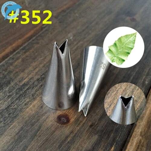 LINSBAYWU #352 Rose Leaves Cupcake Decorating Tips Pastry Nozzles Fondant Decorations Bakeware Decorating Icing Piping Nozzles