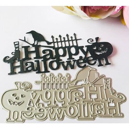 2020 Lovely Bird with Pumpkin Metal Cutting Dies Stencil for DIY Scrapbooking Card Decorative Halloween Dies