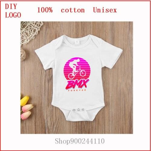 Cute Newborn Children Baby Girl Clothes Bodysuits baby Infant Beby Jumpsuits Sunsuit Kids Summer Clothing BMX forever Print