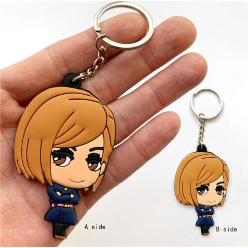 Cute Kugisaki Nobara Key Ring Silica Gel Key Chains Key Holder Kids Accessories Trinkets Cosplay Itabag Keychain Gift