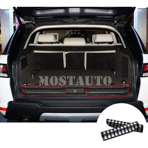 Rear Bumper Cargo Door Sill Scuff Plate For Land Rover Range Rover Sport 2014-2018 2pcs Black/Silver Car Accessories Interior
