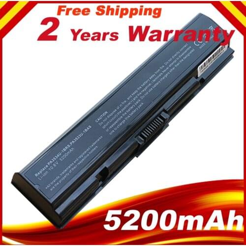 Laptop battery 5200MAH For Toshiba pa3534 pa3534u PA3534U-1BAS PA3534U-1BRS FOR Satellite L200 L500 A300 A500 L550 L555