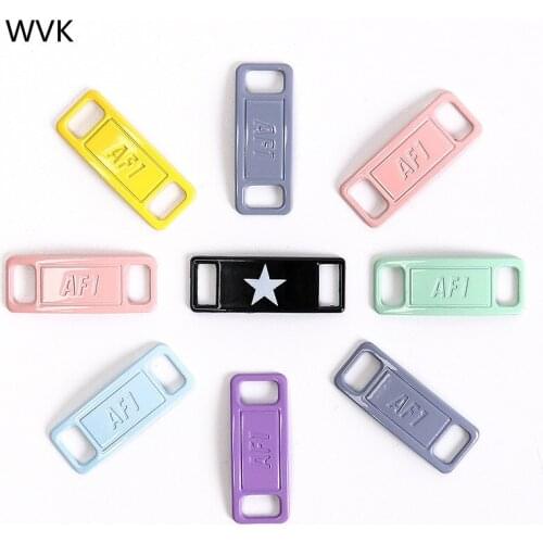 NEW 2pcs / Pair Shoelaces buckle Shoes Decorations Sneaker Kits Metal Lace Buckle Stylish flat laces AF1 Shoes Accessories