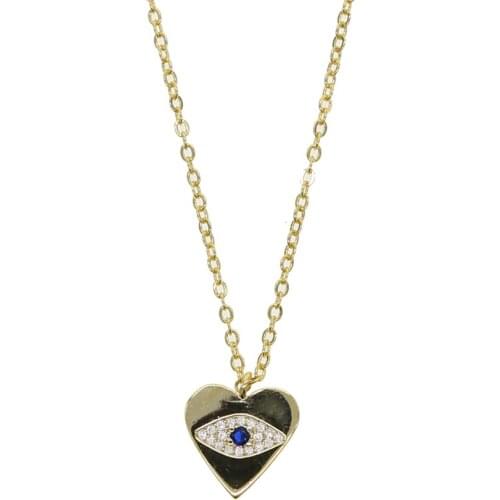 Hot selling Turkish blue Crystal Evil Eyes Pendant Necklace For Womens Jewelry Gold Color Clavicle Chains Necklaces 2020 winter