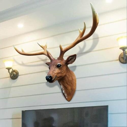 HOME WALL DECORATIONS DEER HEAD WALL HANGING WALL DECORATED BAR DECORATED WITH LIVING ROOM DECORATION CRAFTS XMAS GIFT CREATIVE