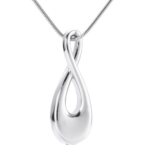 Polishing Infinity Ash Keepsake Urn Necklace Limitless Love For Pet/Human Memorial Jewelry Ash Holder Necklace For Ashes